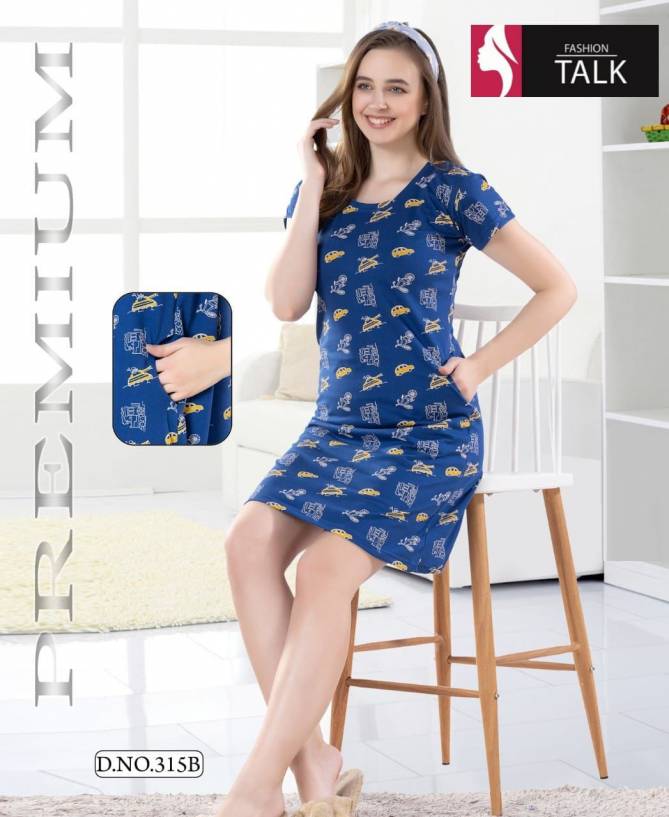 Ft Short Nighty 315 Hosiery cotton Fancy Wear Night Suits Collection